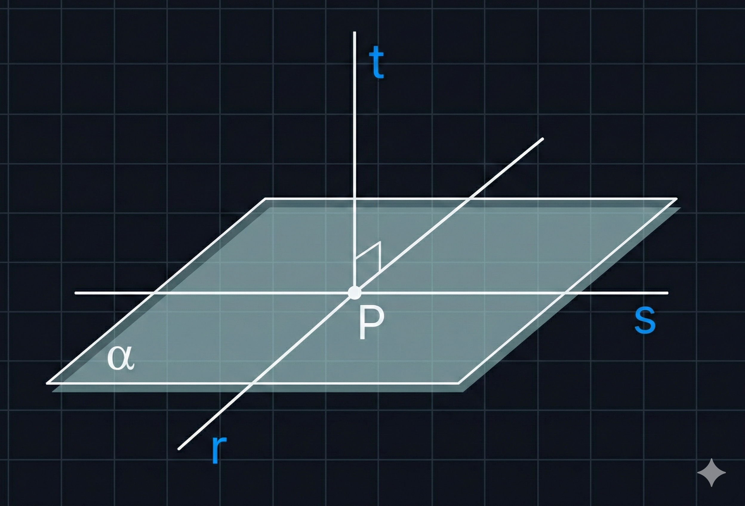 Diagrama de ortogonalidade — variar t não afeta r